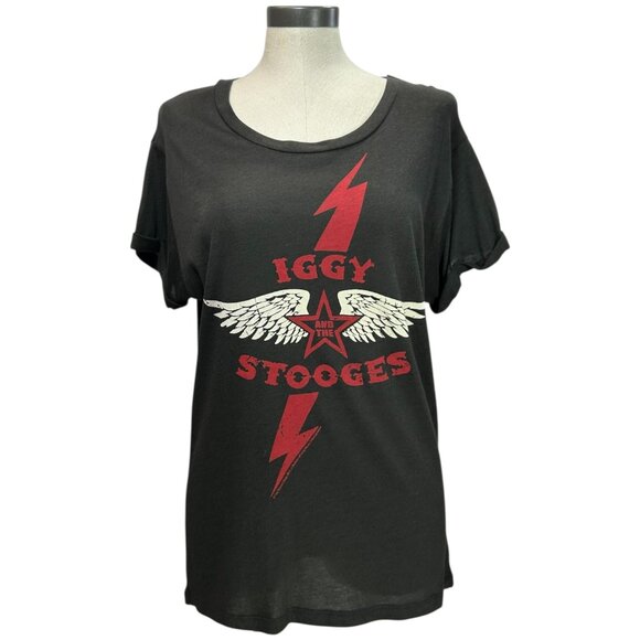 CHASER Iggy & The Stooges Band Tee Sz M Oversized Cotton Rayon Classic Rock Tee - Picture 1 of 6